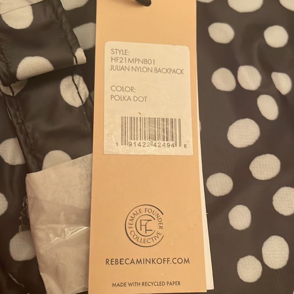 Rebecca Minkoff Julian Nylon Polka Dot Backpack - Picture 9 of 12